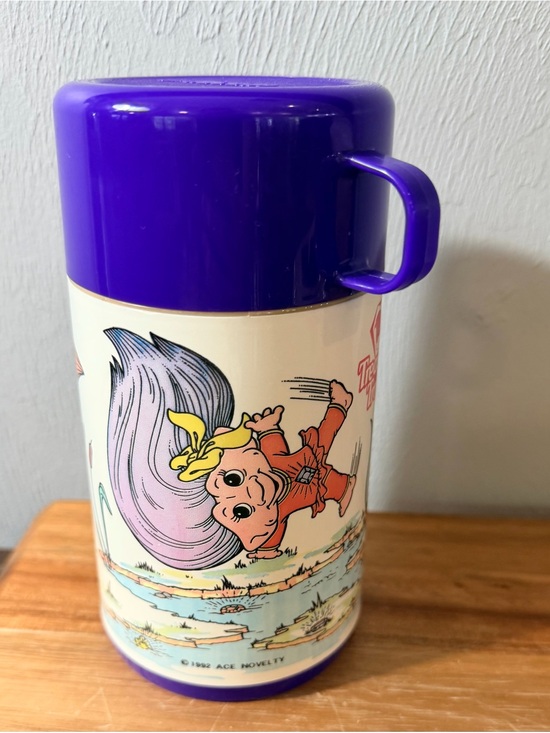 aladdin Other - Unused Purple-Top Troll Thermos with Illustrated Troll Design